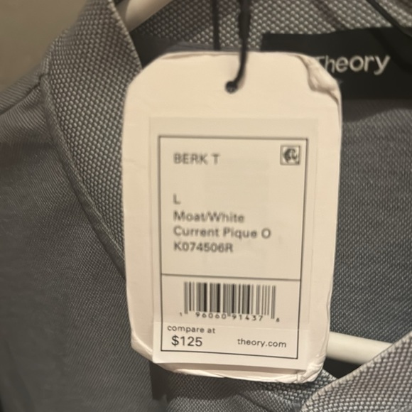 NWT - THEORY Berk Stretch- Pima Cotton Polo Shirt - Men’s Large - Picture 12 of 12